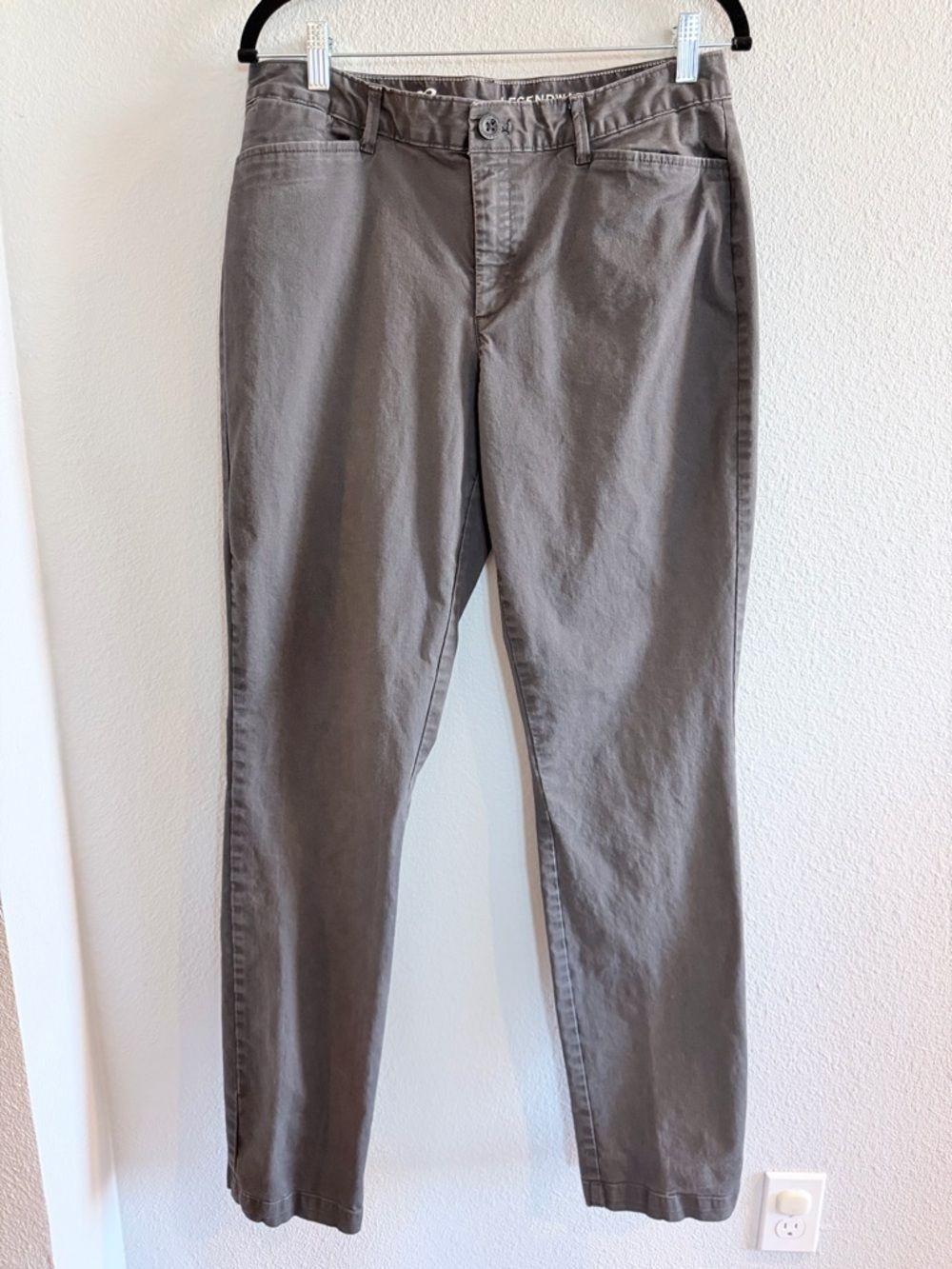 Eddie Bauer | Tall | Curvy Fit | Gray | Straight-Leg Pants | size 10